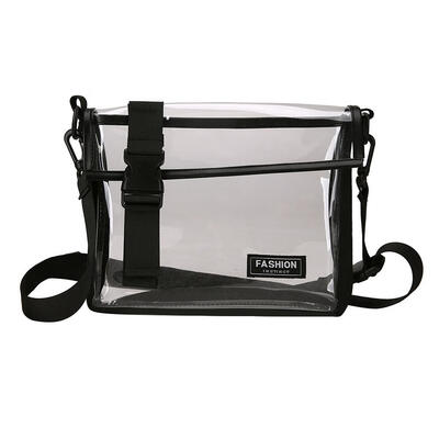 

Transparent PVC Shoulder Messenger Bag Unisex Square Casual Crossbody Bags