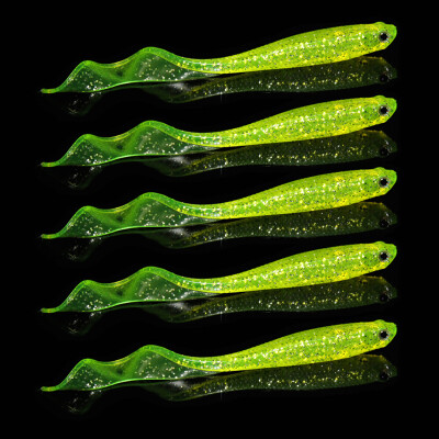 

5Pcs 12cm Fish Shape Lures Fake Artificial Soft Worm Bait Fishing Accessories