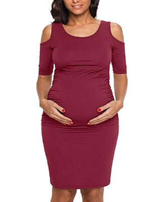 

Stylish&Simple Maternity Short-sleeved Daily Dress