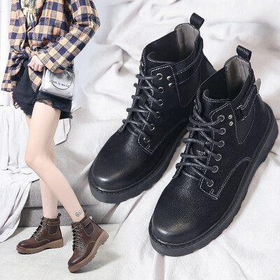 

Autumn&winter new Korean version of the wild thin British wind thick with Martin boots student
