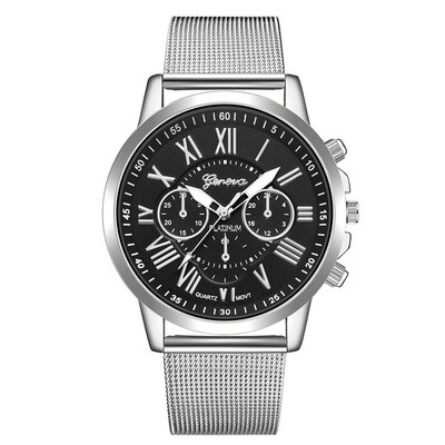 

GENEVA Men Steel Mesh Belt Fashion Business Leisure Quartz Watch