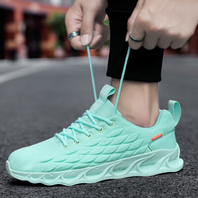 

Mens shoes tide shoes sports shoes flying woven scales blade breathable mesh shoes