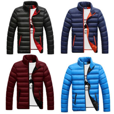 

Winter Mens Warm Ultralight Puffer Down Parka High Neck Coat Jacket