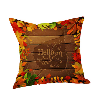 

〖Follure〗Happy Fall Thanksgiving Day Linen Turkey Pillow Case Cushion Cover Home Decor