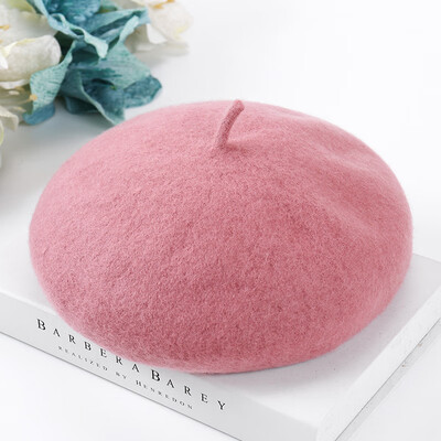 

New wool wool beret Japanese literary&artistic painter cap student cap English pumpkin bud cap 2019