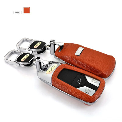 

Top Layer Leather Car Key Case for Audi A3A4LA6LQ7TTTTS All Series Car Key Cover Shell Car Keychain Car Accessories