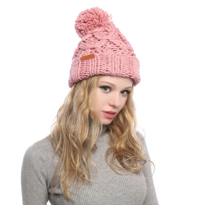 

Tailored Autumn&Winter Womens Knitted Horsetail Hat Wool Empty Top Cap Thickening