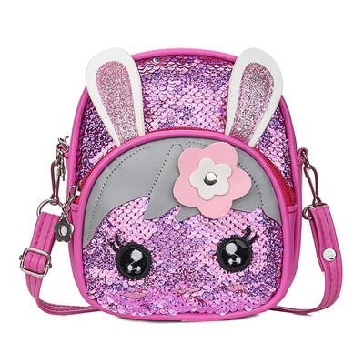 

Small Shoulder Backpacks Girls Cute Animal Decor Leather Messenger Rucksack