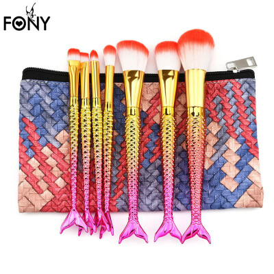 

〖Follure〗7PCS FONY Make Up Foundation Eyebrow Eyeliner Blush Cosmetic Concealer Brushes