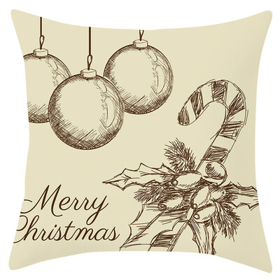 

Tailored Christmas Series Home Decor Polyester Peach Skin Pillow Case 18x18in