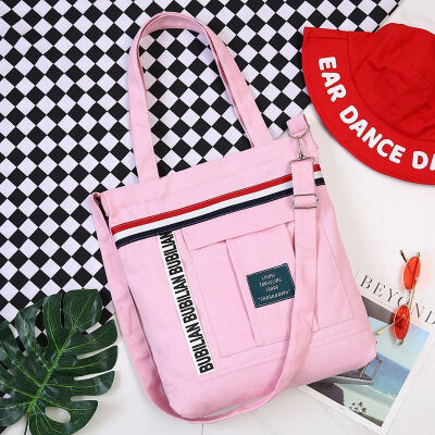 

2019 Brand Designer Canvas Bags Fashion Women Large-Capacity Shoulder Bags Casual Reusable Shopping Bags Dirt-Proof Handbags