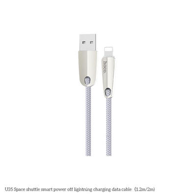 

HOCO U35 Auto Disconnect USB To Lightning Cable LED Light Fast Charging Data Sync Cable For IPHONE-2m
