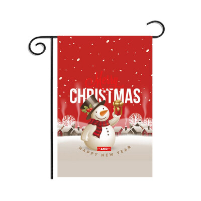 

New Hot Christmas Series Garden Flag Cartoon Printed Decorative Hanging Banner For Outdoor Yard Lawn Patio Porch Decor Year