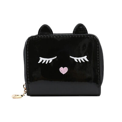 

2018 New Style Fashion Print PU Leather Money Holder Cute Clutch Bag Hologram Laser Wallet Metallic Color