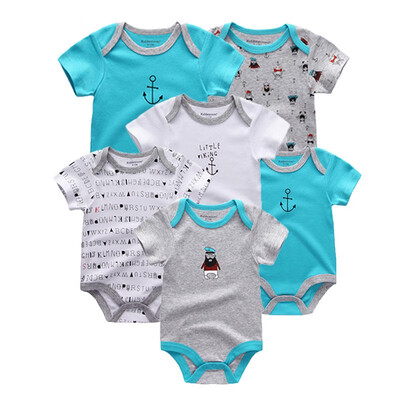 

Kiddiezoom 6PCS Baby Girls Clothes Bodysuits Cotton 0-12M Sleepwear For Babies Baby Boys Clothes Rompers Jumpsuit Infant Newborn