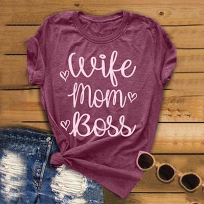 

Starmoon Women English Letter Print T-Shirt Short Sleevel T-Shirt Women Shirt