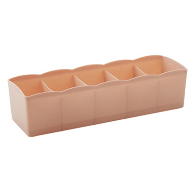 

5-grids Multi-purpose Underwear Storage Box Socks Storage Box Stackable Drawer