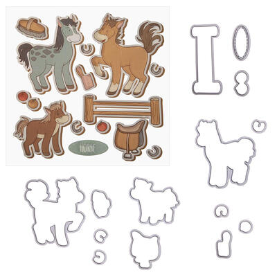 

Horse Silicone Stamps Cutting Dies Stencil DIY Scrapbooking Album Decor