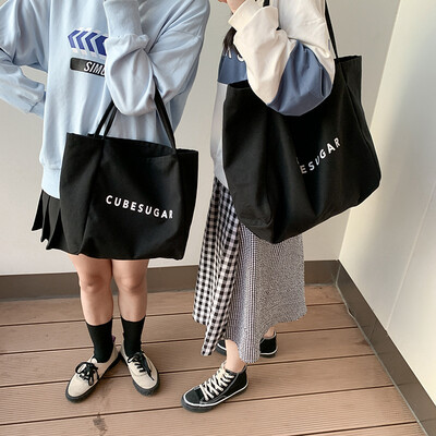 

Womens bag new Harajuku style casual letter bucket bag wild simple handbag shoulder Messenger bag
