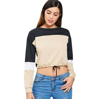 

Color Panel Cropped Sweatshirt