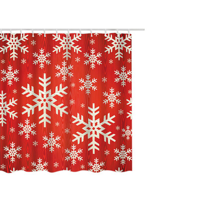 

Gobestart Christmas Waterproof Polyester Bathroom Shower Curtain Decor With Hooks 71x71
