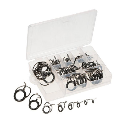 

Lixada 75pcs Sea Fishing Rod Guide Set Tip Repair Kit Fishing Rod Parts Stainless Steel Construction for Saltwater Freshwater