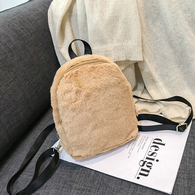 

Tailored Women Fashion Simple Plush Shoulder Bag Versatile Shoulder Travel Backpack