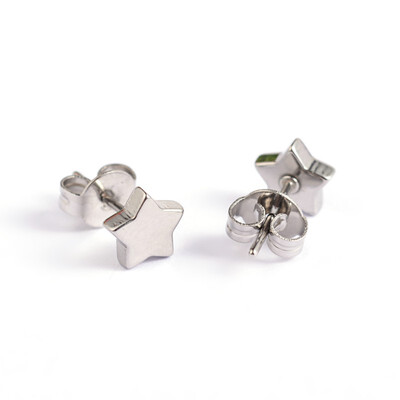 

Star 304 Stainless Steel Ear Studs Stainless Steel Color 6x6mm Pin 07mm