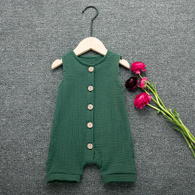 

Summer Infant Baby Boys&Girls Ruffles Solid Vest Romper Jumpsuit Clothes
