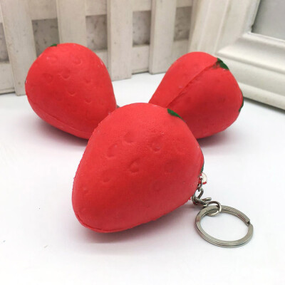 

YIWULAStrawberry Scented Slow Rising Squeeze Stress Reliever Toy Key Buckle