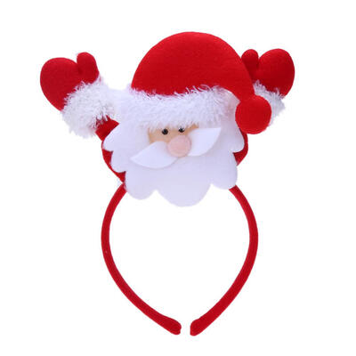 

New Christmas Headbands Girls Santa Claus Pattern Hair Band Christmas Decor