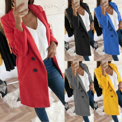 

US Womens Formal Slim Outwear Jacket Casual Tops Coat Career Long Sleeve Blazer