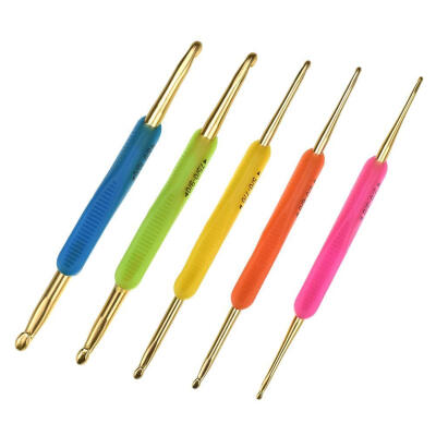 

5pcs Double Head Aluminum Crochet Hooks Knitting Sweater Weave DIY Crafts