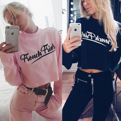 

Fashion Womens Hoodies Printed Hoodie Frenchterry Sweatshirts Pullover Tops