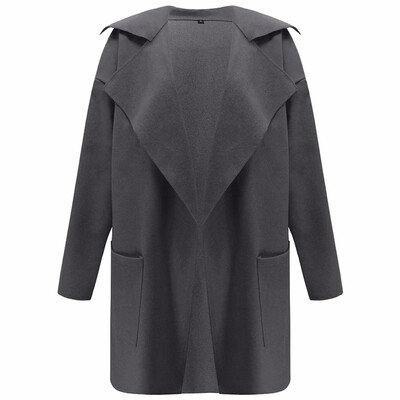 

Women Casual Coat Winter Warm Overcoat Long Outwear Cardigan Lapel Jacket SXL