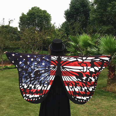 

Roseonmyhand Soft Fabric Butterfly Wings Shawl Fairy Ladies Nymph Pixie Costume Accessory