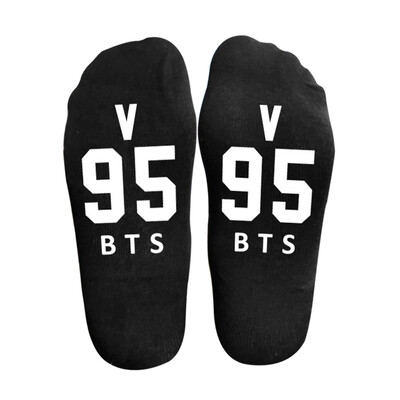 

KPOP BTS Bangtan Boys Cotton Mid-tube Socks Boys&Girls Striped Printed Sports Socks ARMY Hot Gift