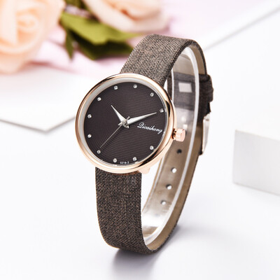 

〖Follure〗Fashion Simple And Simple Casual Monochrome Leather With Strap Ladies Watch
