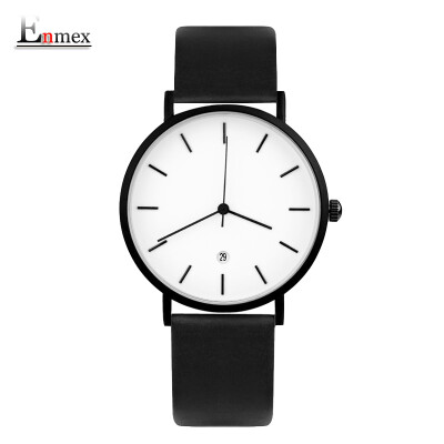 

Enmex simple Design for Translation of Holiday gifts three-dimensional simple couple wrists with thin steel neutral watches