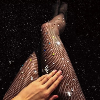 

Sexy Women&acutes Bling Crystal Rhinestone Fishnet Pantyhose Tights Stockings Fashion