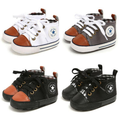 

Newborn Baby Kids Canvas Soft Sole Shoes Kids Toddler Boys Girls Shoes Sneakers