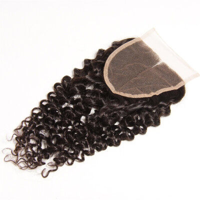 

UNice Hair Peruvian Curly Virgin Human Hair 4x4 Closure Middle part