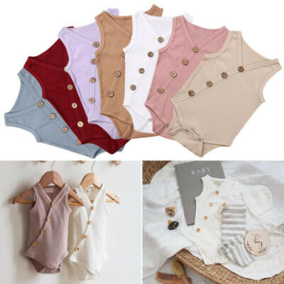 

Cotton Newborn Infant Baby Boy Girls Bodysuit Romper Jumpsuit Clothes Outfits