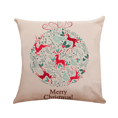 

Tailored Christmas Linen Square Throw Flax Pillow Case Decorative Cushion Pillow Cover