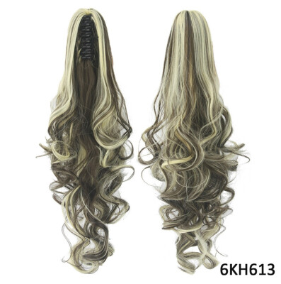 

Gobestart Clip-On Ponytail - Hair Extension For Women Multi Color Curly Clip Claw On Hair