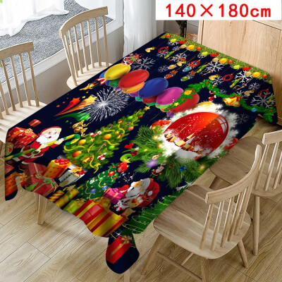 

Toponeto Christmas Tablecloth Print Rectangle Table Cover Holiday Party Home Decor
