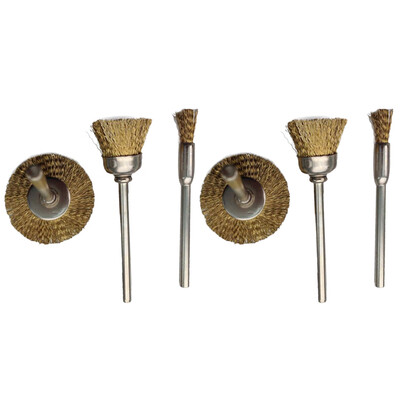 

6pcsset Steel Wire Flat Cup Brush For Rotary Tool 22mm Shank Rust Polishing Kit