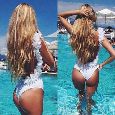 

New Women One-Piece Swimsuit Beachwear Swimwear Push-up Monokini Bikini Bathing
