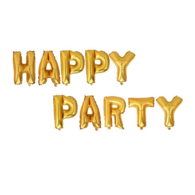 

FUNNYBUNNY 16 inch Happy Birthday Banner Balloons Foil Letters Mylar Balloons for Birthday Party Decoration