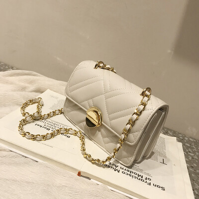 

Small fragrance rhombic embroidered line bag female 2019 new wave Korean version of the wild single shoulder slung fashion chain small square bag